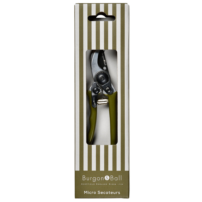 Burgon & Ball Collectors Micro Secateurs - Olive