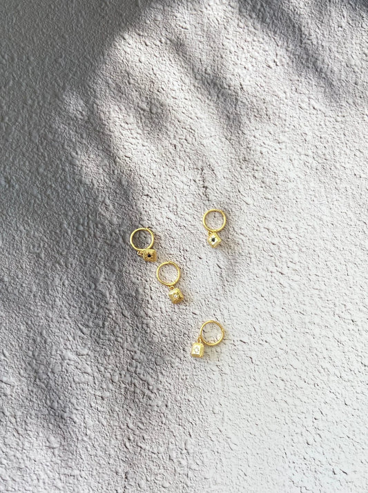 Goldie Hoops - Black/Gold