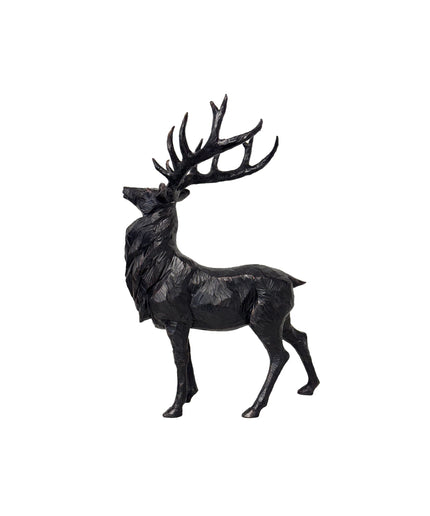 Black Stag Head Up by French Country Collections