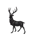 Black Stag Head Turning by French Country Collections