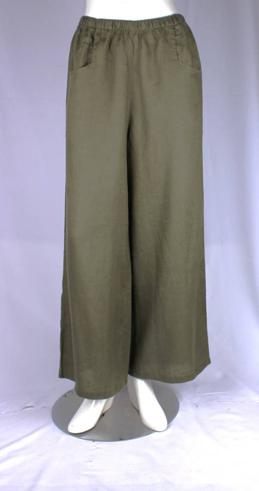 Alice & Lily Linen Pants – Green