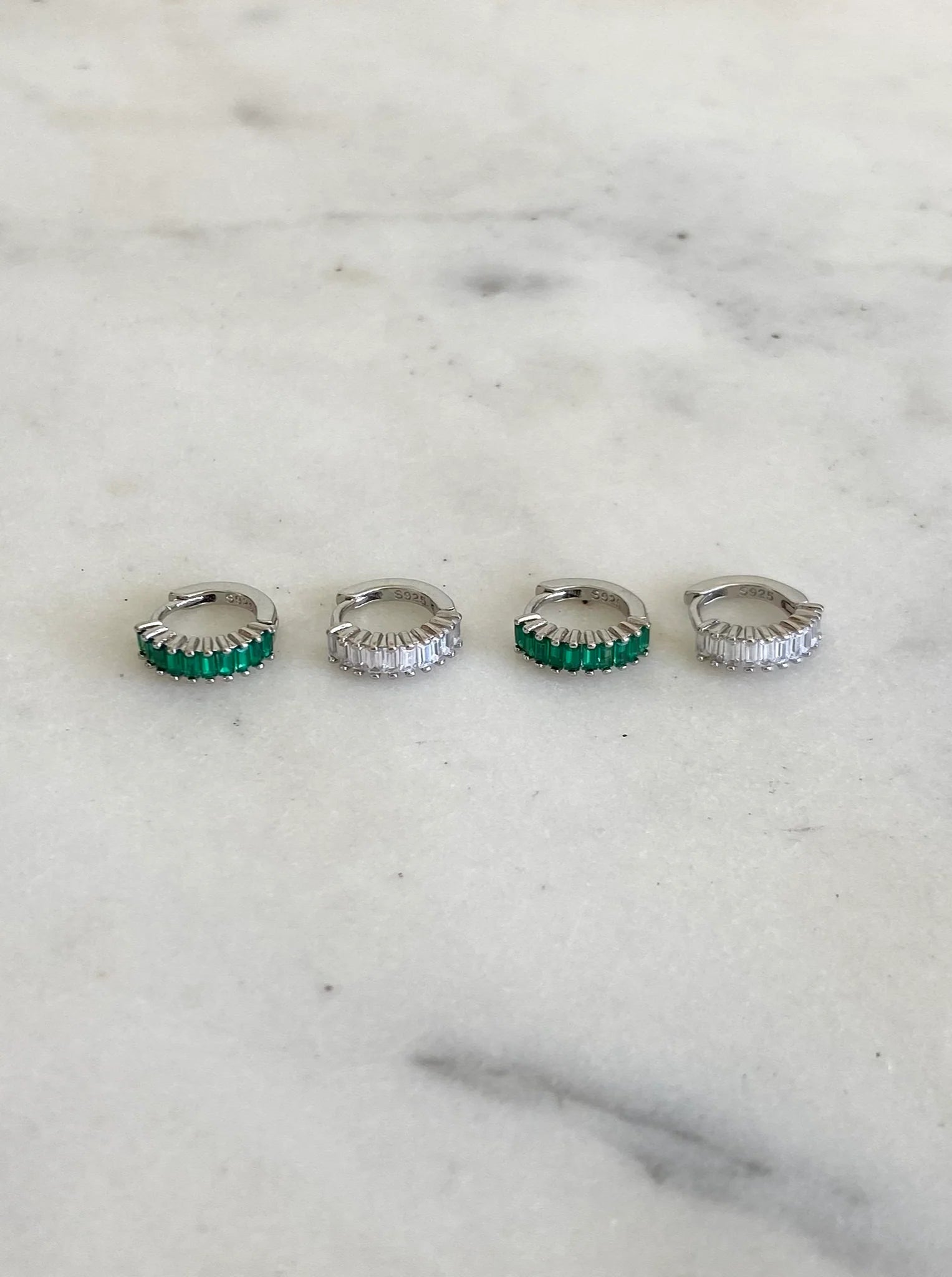 Ruby Tuesday Chain Huggies - Sterling Silver