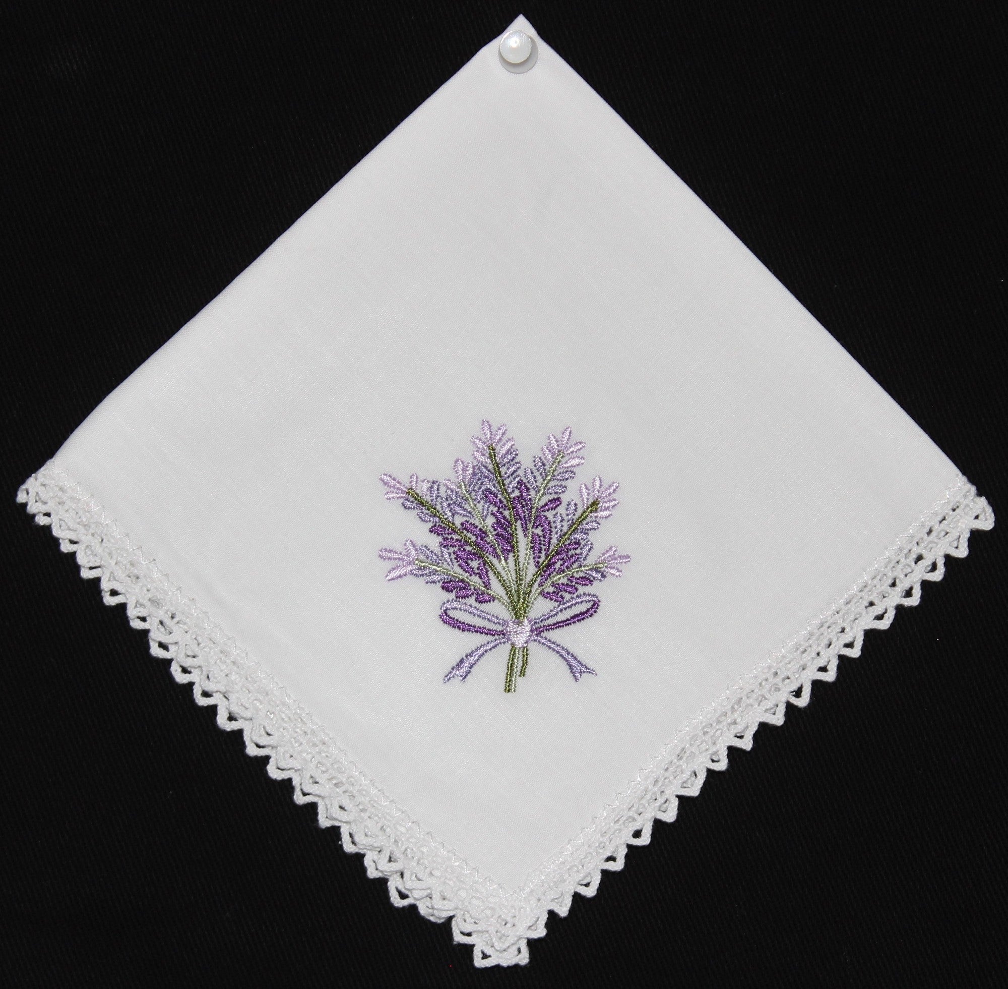 Tritex Lace Border Cotton Hankie