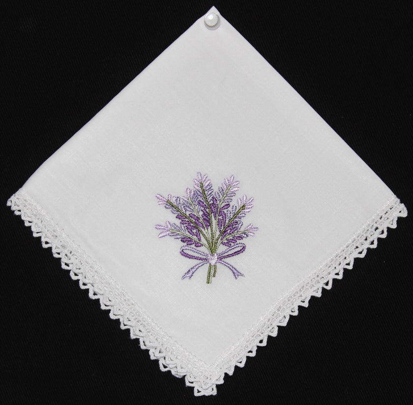 Tritex Lace Border Cotton Hankie