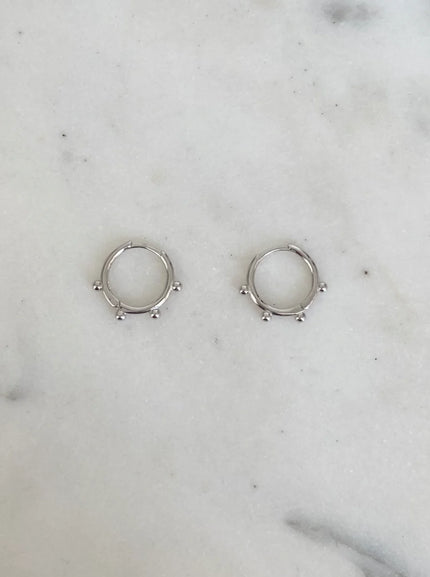 Ruby Tuesday Bobble Hoops - Silver