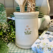 Hogben Utensil Holder - Cream Forget-me-nots