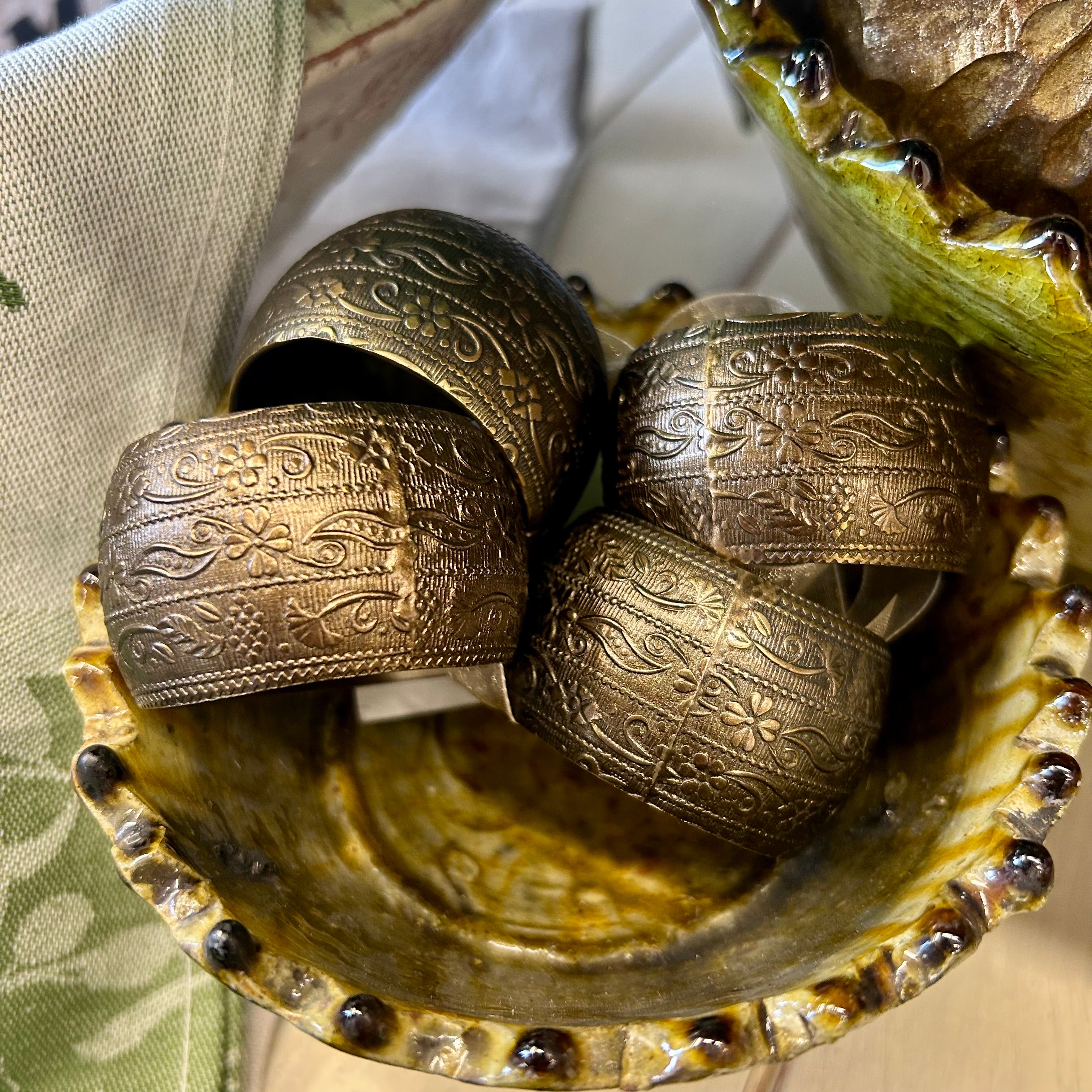 Brass Napkin Rings (Set of 4)