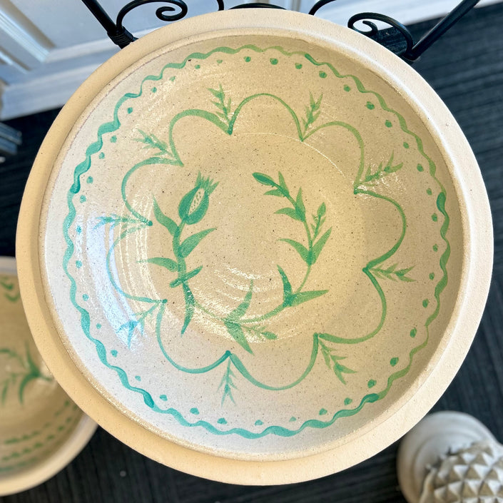 Flower Motif Plate Large by French Country Collections