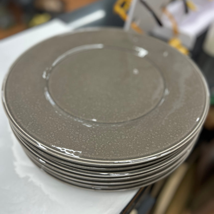 French Country Collections Taupe Charger Plate