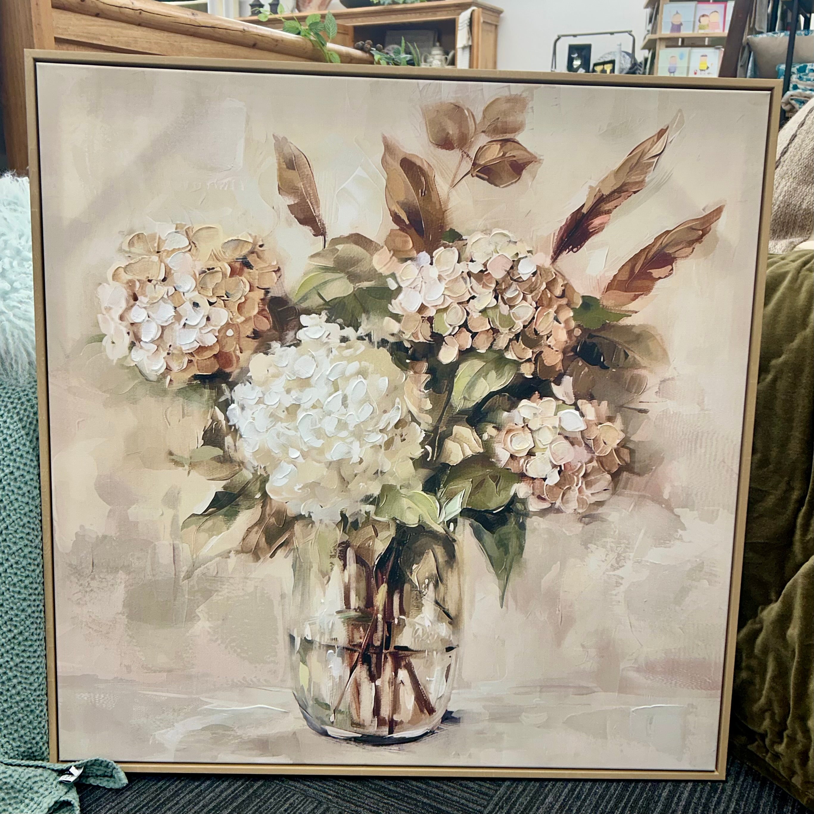 Boho Bouquet Framed Canvas Wall Art