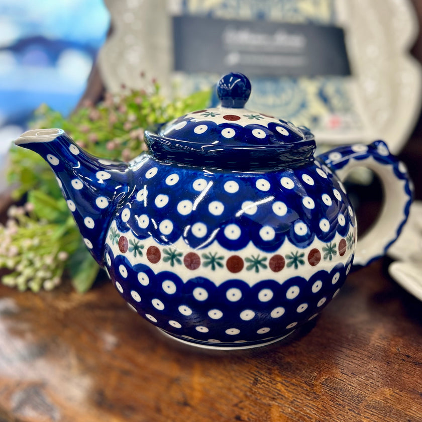 Polish Ceramics Teapot - Apple CHIPPED LID