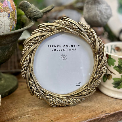 Wheat Round Photo Frame 4
