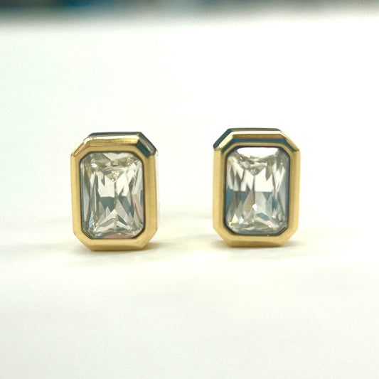 Pure Steel 10mm Rectangle Studs by A&C Oslo