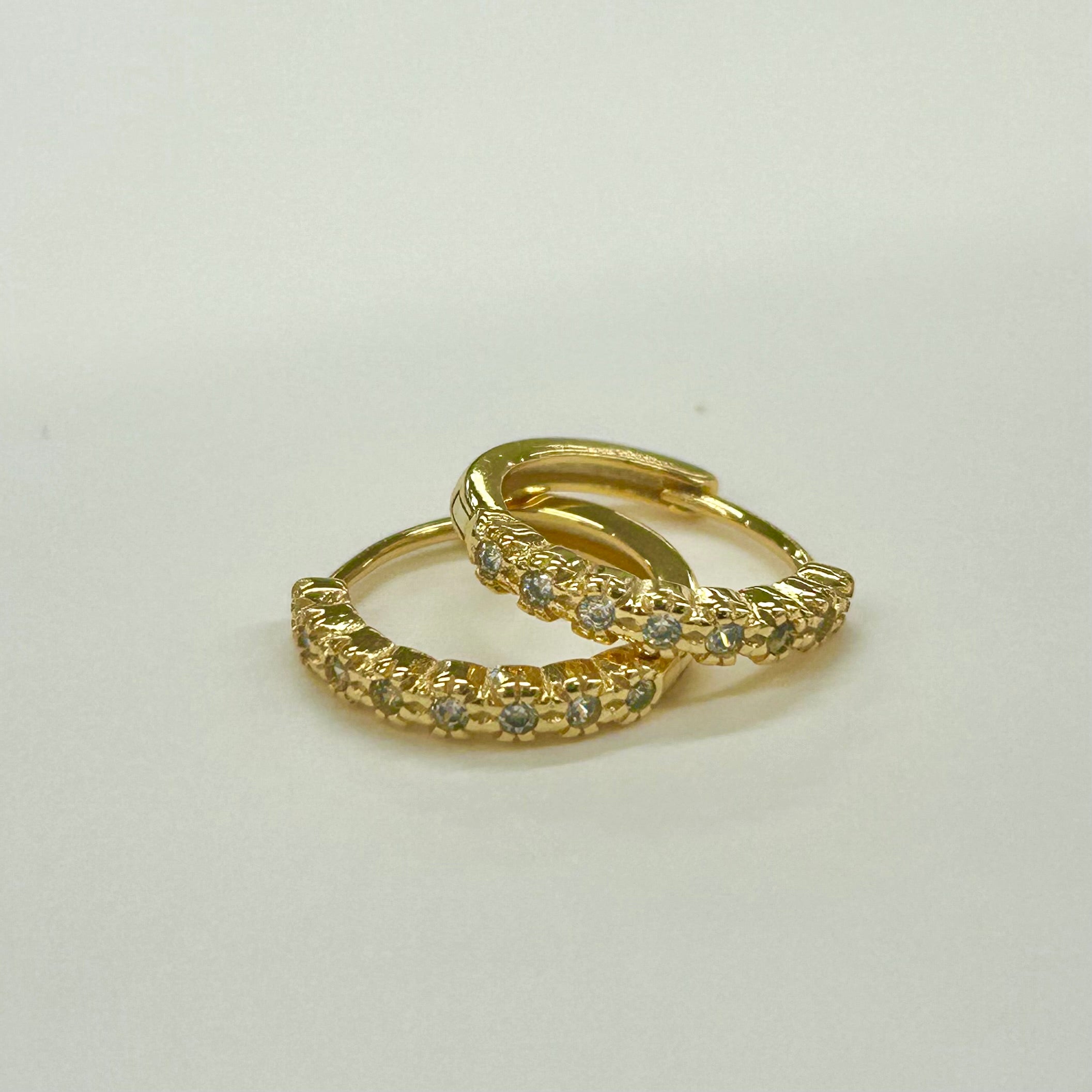 Ruby Tuesday Rosa Hoops - Gold Plated Clear