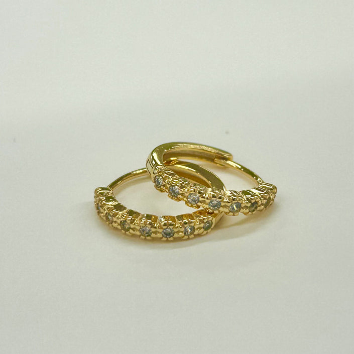 Ruby Tuesday Rosa Hoops - Gold Plated Clear