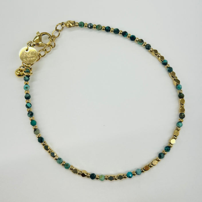 Wild Nature Bracelet Green & Gold by A&C Oslo