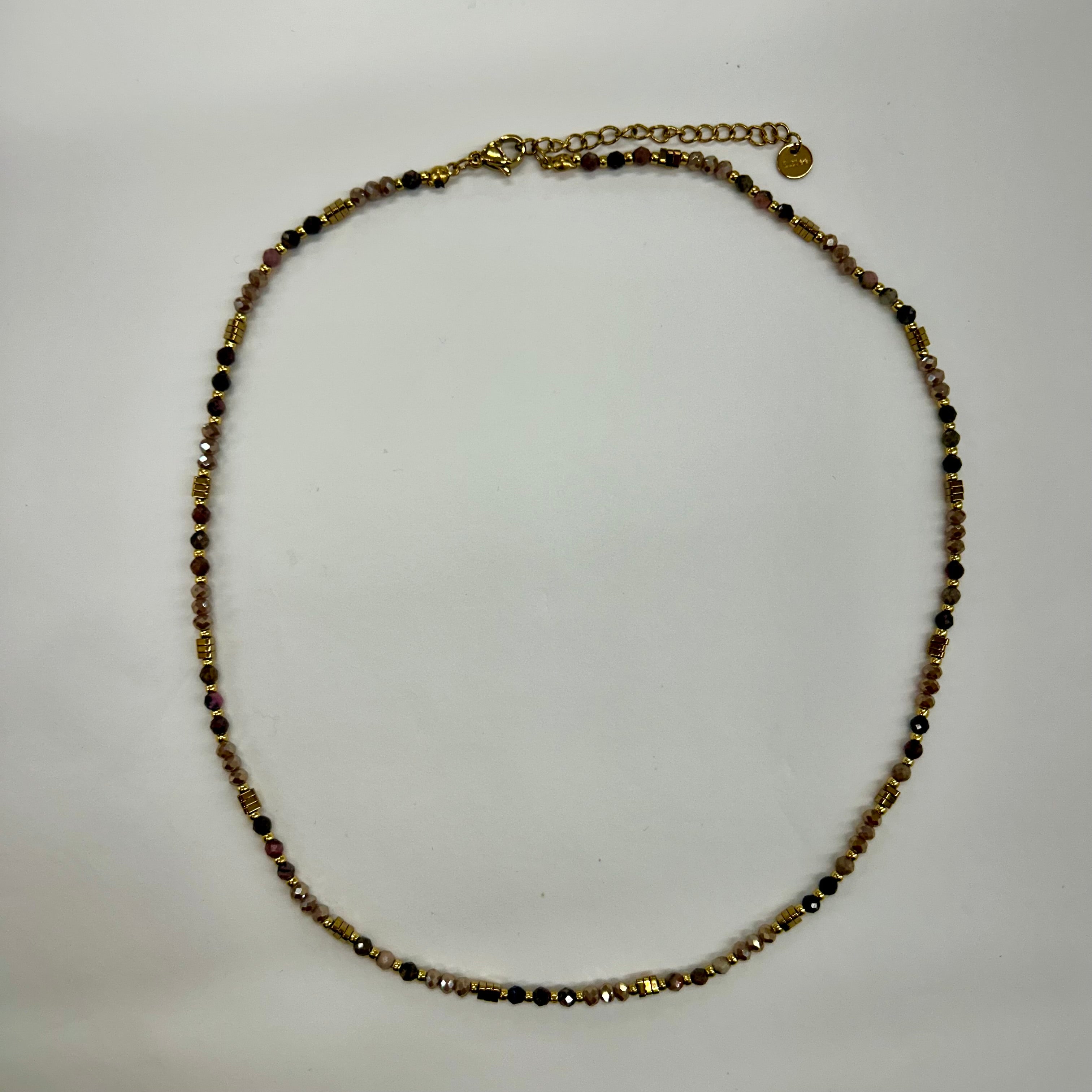 Violet Design Handmade Bead Necklace - Autumn