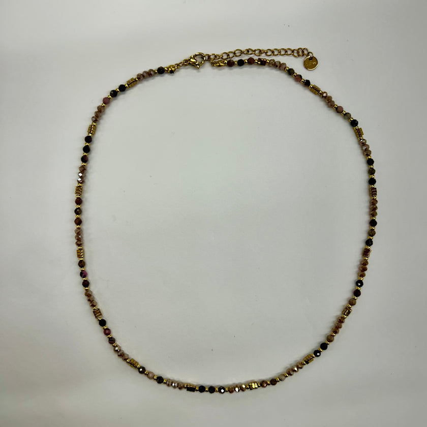 Violet Design Handmade Bead Necklace - Autumn