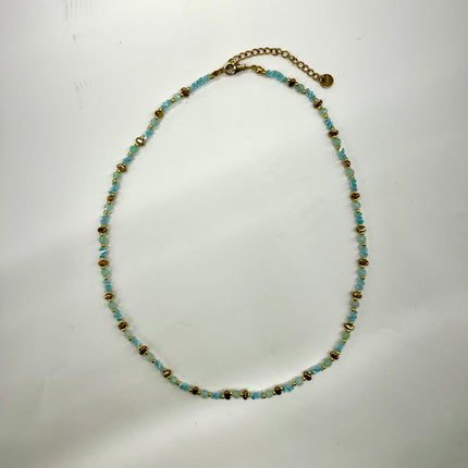 Violet Design Handmade Bead Necklace - Ice