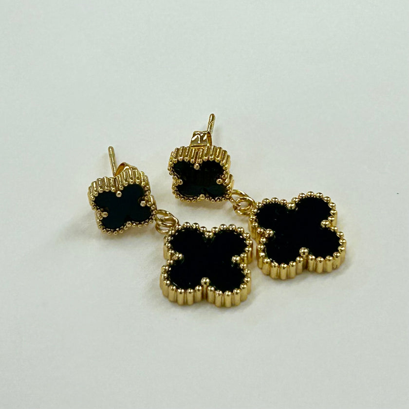 Double Flower Stud Earrings