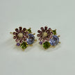 Violet Design Vintage Flower Studs