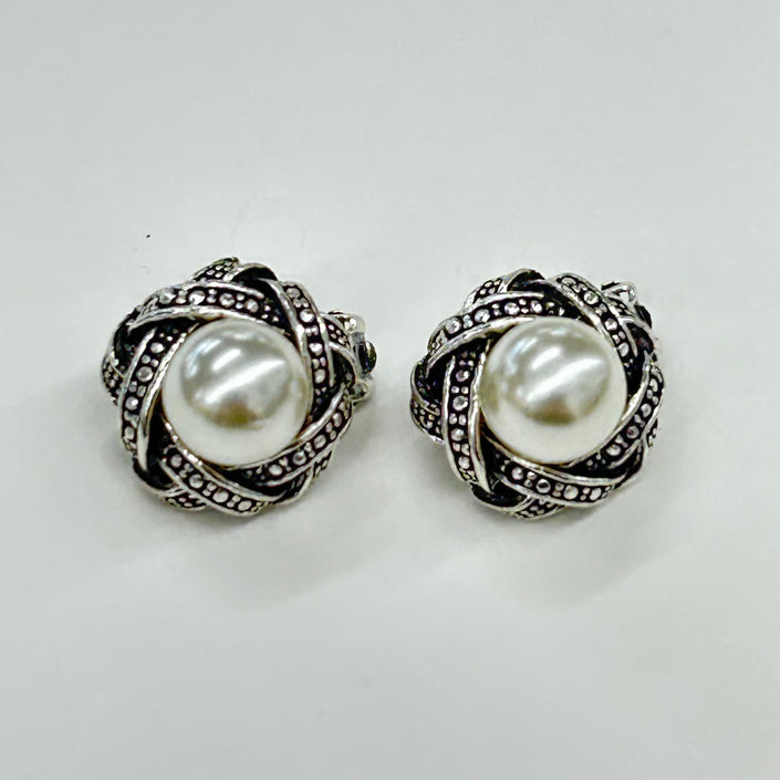 Violet Design Clip On Earrings