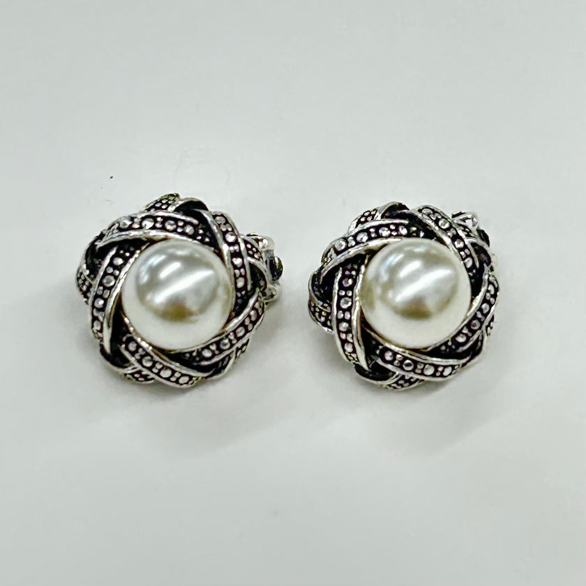 Violet Design Clip On Earrings