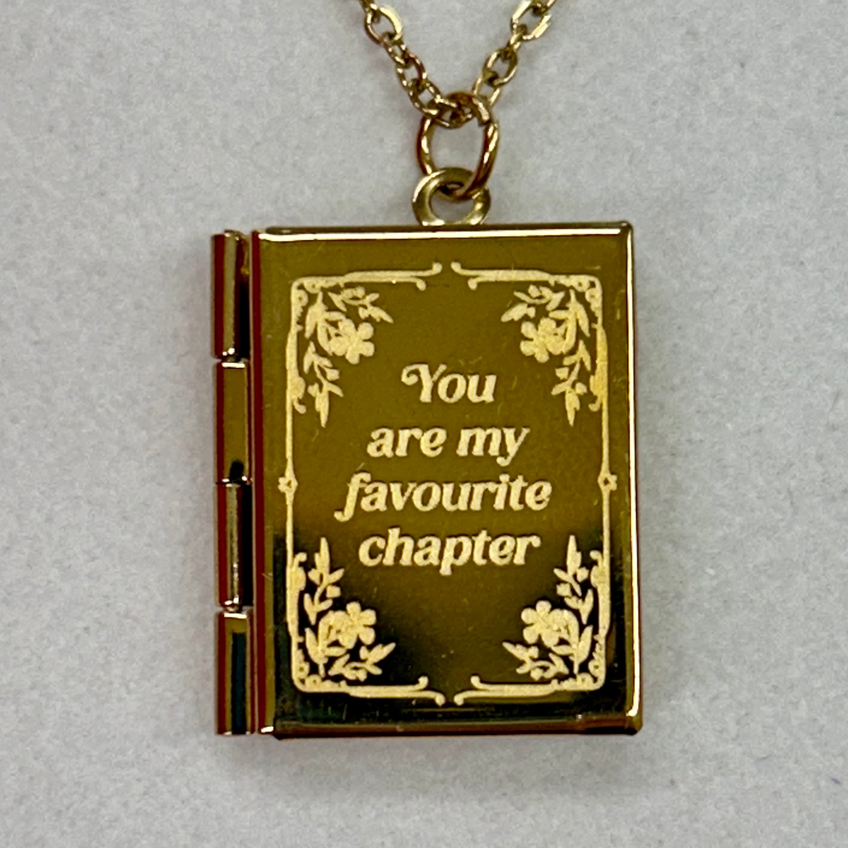 Book Shaped Locket Necklace