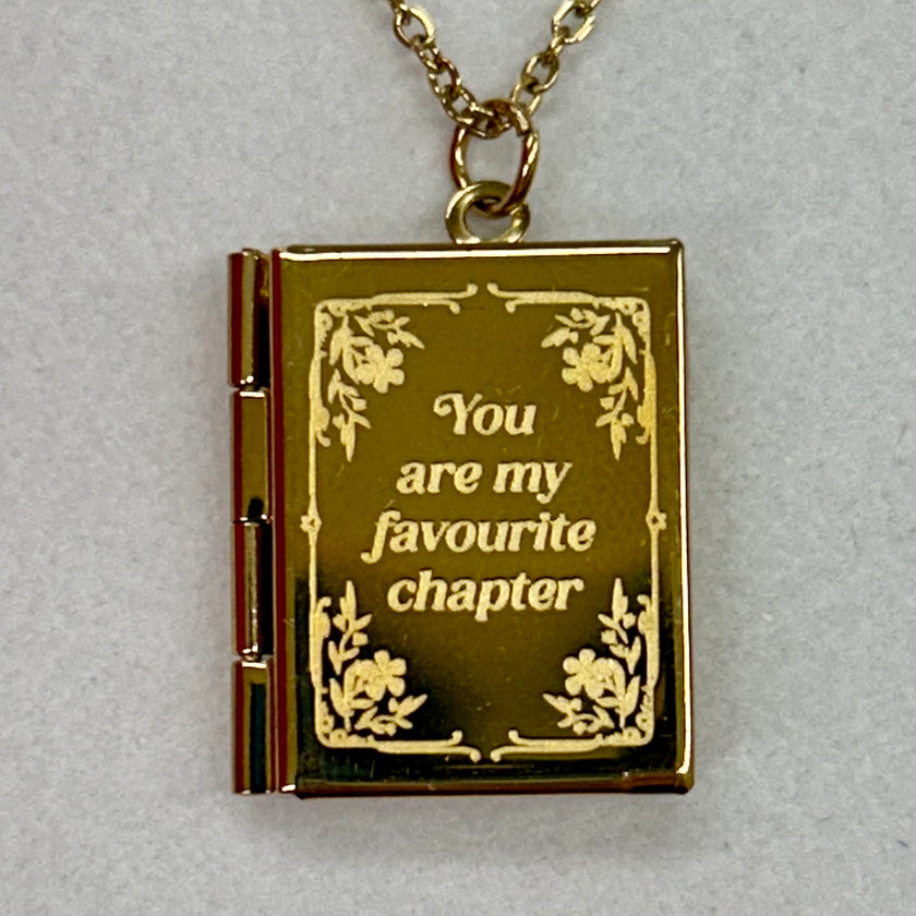 Book Shaped Locket Necklace
