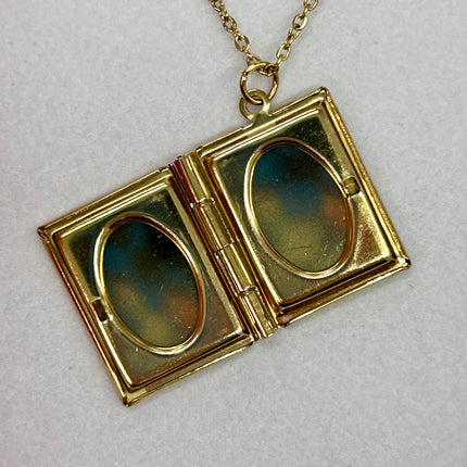 Book Shaped Locket Necklace
