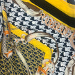 Silk & Tencel Scarf - Yellow, Black & Navy