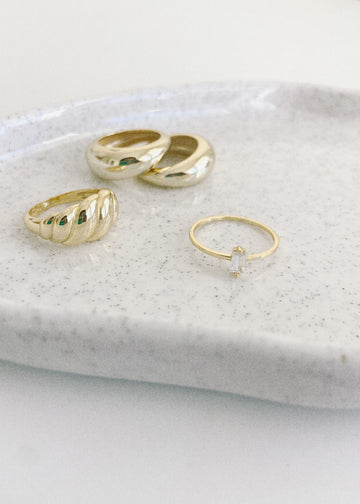 Ruby Tuesday Gold Croissant Ring