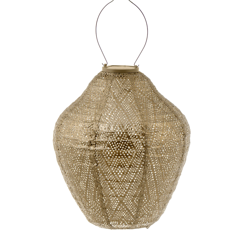 Lumiz Lantern Jar 30cm Gold Ikat