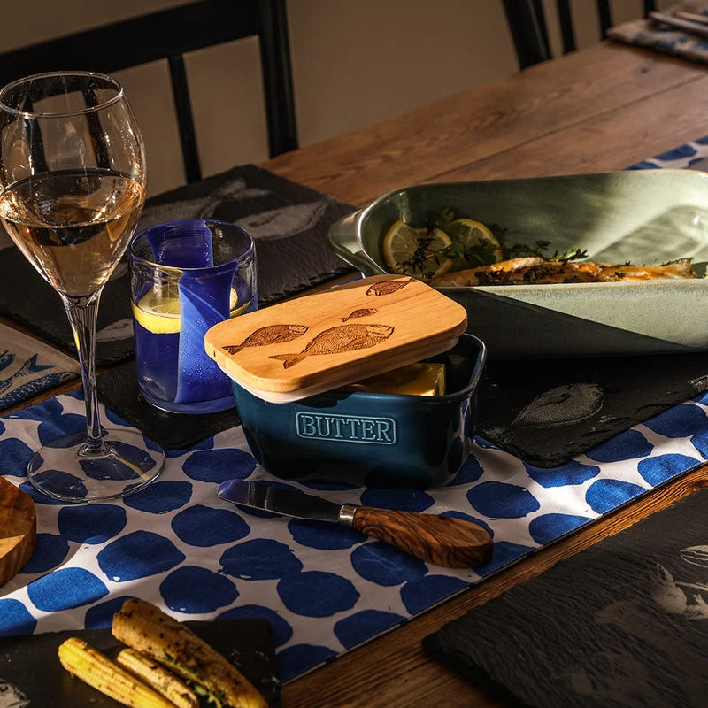 Blue Butter Dish by Selbrae House