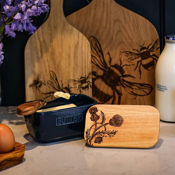Blue Butter Dish by Selbrae House
