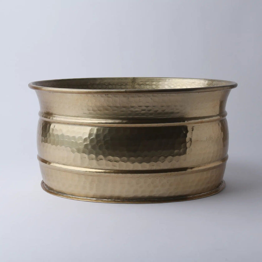 Aluminium Oval Planter Champagne