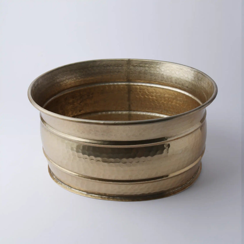 Aluminium Oval Planter Champagne