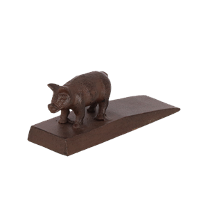 Cast Iron Door Wedge - Pig