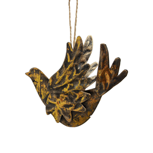 Vintage Gold Hanging dove decoration