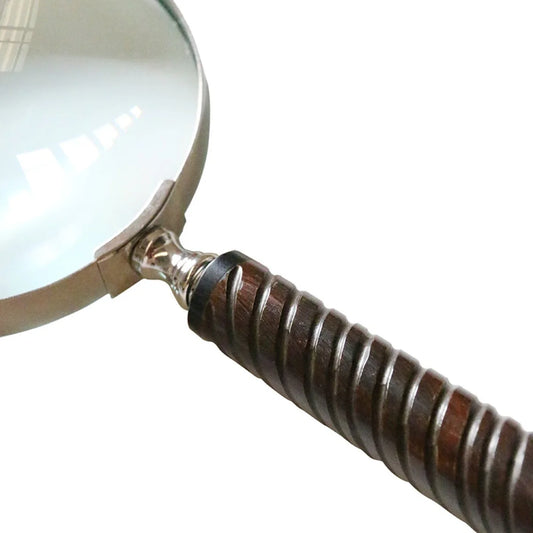 Magnifying Glass with Twisted Bone Handle