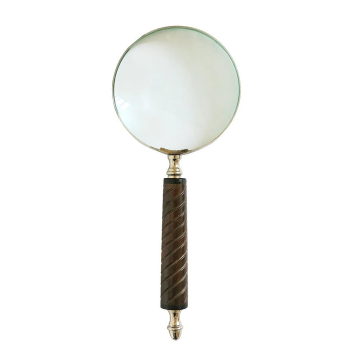 Magnifying Glass with Twisted Bone Handle