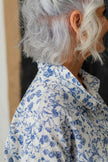 Teacup Shirt | Blue Botanical Toile Cotton | Meg by Design
