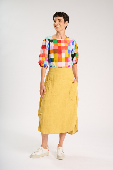 Milwaukee Ophelia Yellow Skirt | Cotton | Olga de Polga
