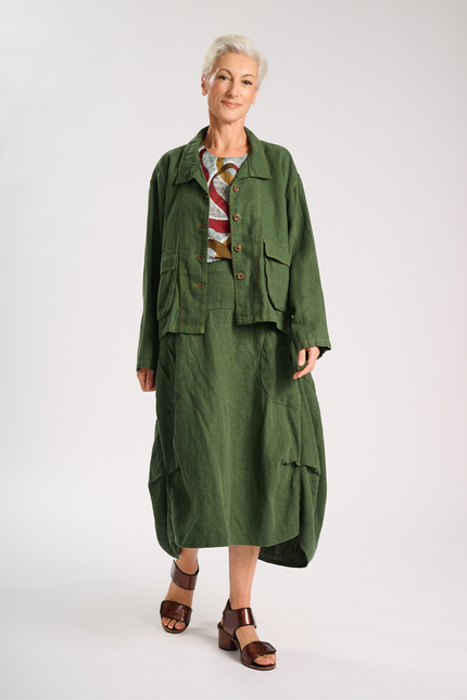 Milwaukee Fiesta Linen Skirt | Forest | Olga de Polga