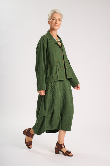 Milwaukee Fiesta Linen Skirt | Forest | Olga de Polga
