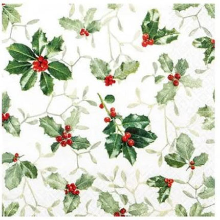 Holly & Mistletoe Napkins Pack of 20