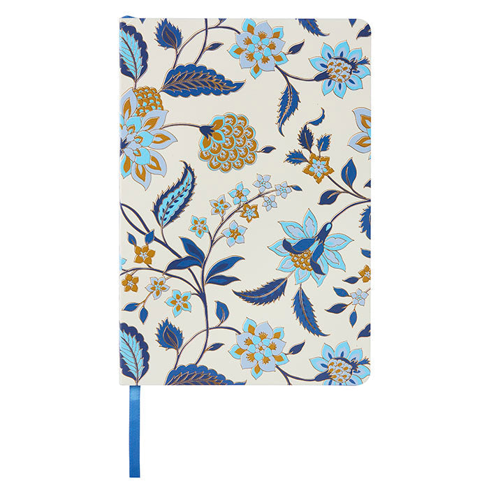 Bungalow Lined Notebook-Blue Floral