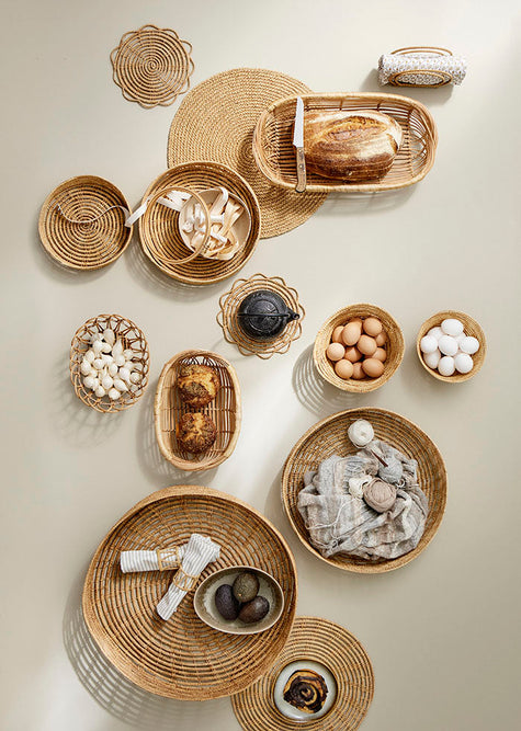 Rattan Napkin Holder Round Nature by Bungalow