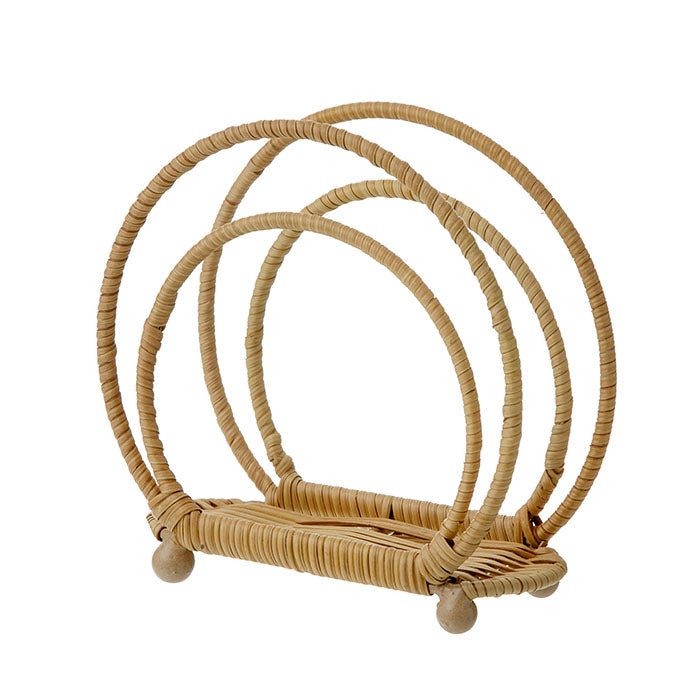 Rattan Napkin Holder Round Nature by Bungalow
