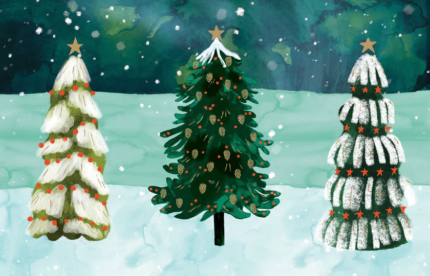 Roger la Borde Winter Trees foiled Cards (Boxed Set or Single)